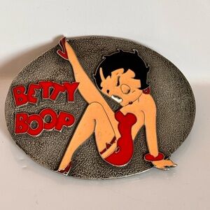 VTG Betty Boop Silver Belt Buckle